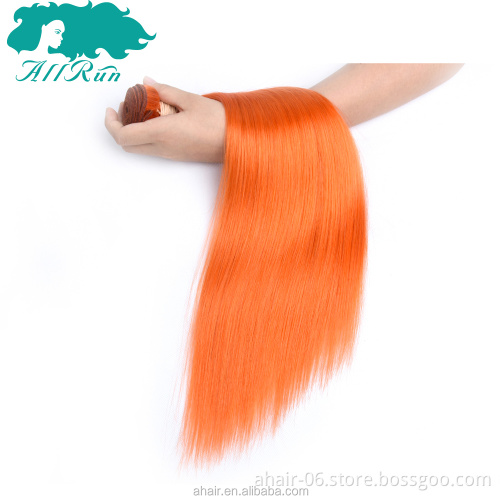 beaudiva orange brazilian hair coloring hot selling 1pc brazilian hair weave bundles 100% human hair shedding free